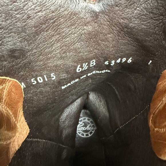 Lucchese M5015 Women’s Fiona Scarlette Cafe Brown Calf Stud Cowboy Western boots - Picture 8 of 13